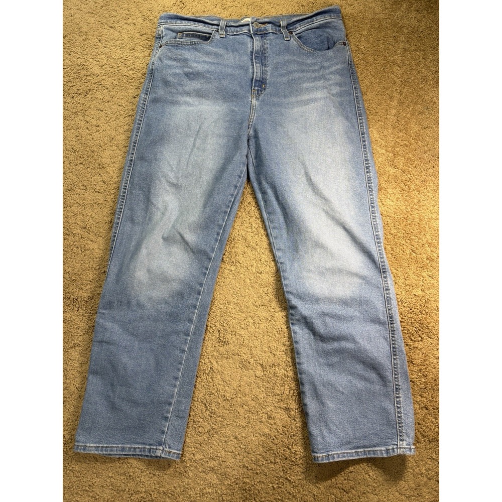 Levi Strauss Signature Vintage High Rise Straight Jeans Womens 12 W31 Blue Denim